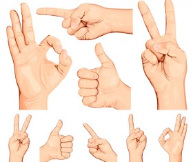 Man hand gestures vector design 04