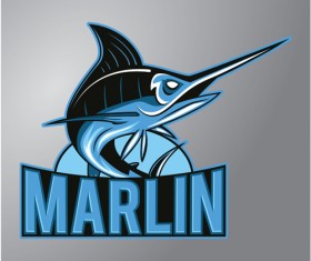 Marlin logo design vector