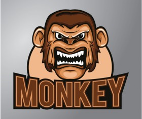 Monkey logo vector material
