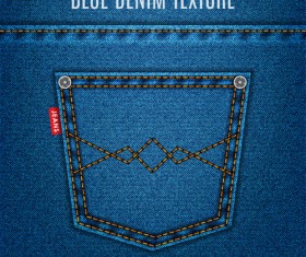 Original denim blue texture background vector 01