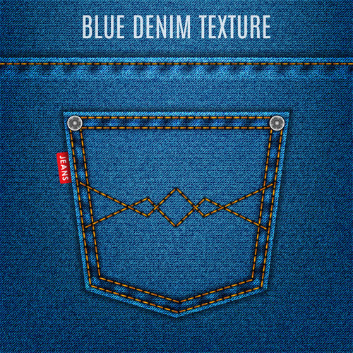 Original denim blue texture background vector 01