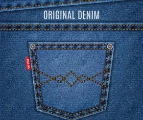 Original denim blue texture background vector 02