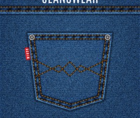 Original denim blue texture background vector 04