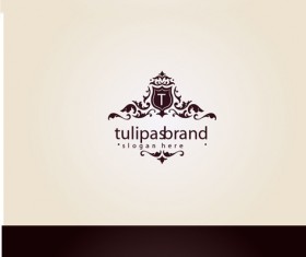 Ornate Tulipas Brand Logo Vector Template