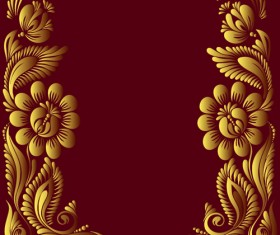 Ornate floral decorative border corner 02