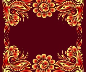 Ornate floral decorative frame vectors 01