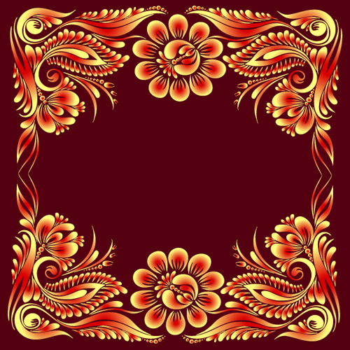 Download Ornate floral decorative frame vectors 01 free download