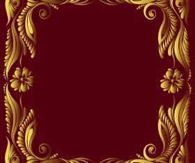 Ornate floral decorative frame vectors 02