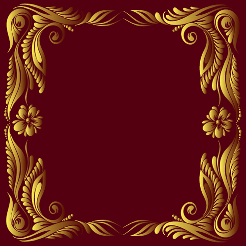 Ornate floral decorative frame vectors 02