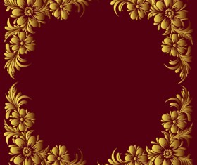 Ornate floral decorative frame vectors 03