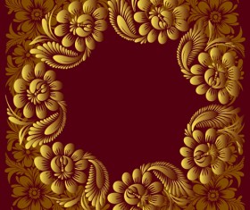 Ornate floral decorative frame vectors 05