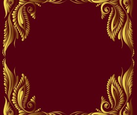 Ornate floral decorative frame vectors 06