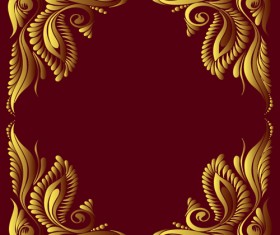 Ornate floral decorative frame vectors 07