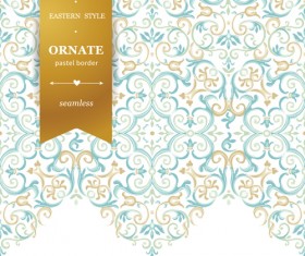 Ornate pastel border seamless vector 03