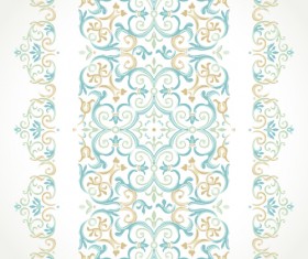 Ornate pastel border seamless vector 04