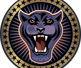 Panther labels vector 02