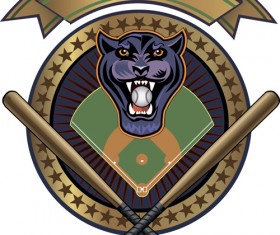 Panther labels vector 03