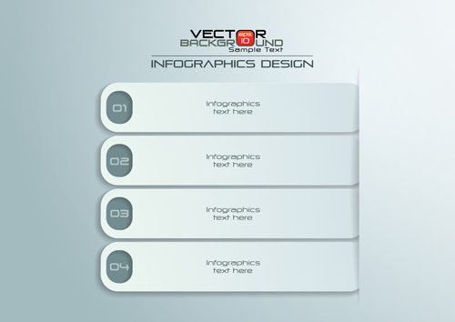 Paper Infographics white vector design 06