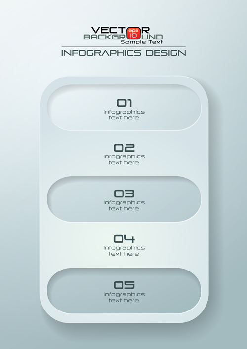 Paper Infographics white vector design 14