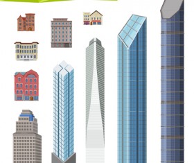 Polygonal architecture design vector set 05