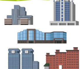 Polygonal architecture design vector set 06