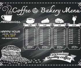 Price List menu for cafe vector 04