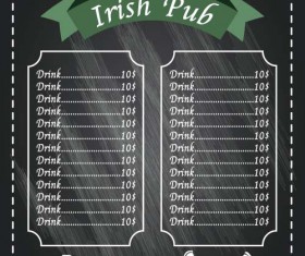 Price List menu for cafe vector 05