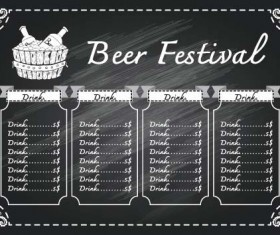 Price List menu for cafe vector 06