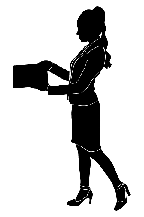 Download Professional Women vector silhouettes set 01 free download