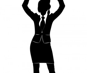 Professional Women vector silhouettes set 23