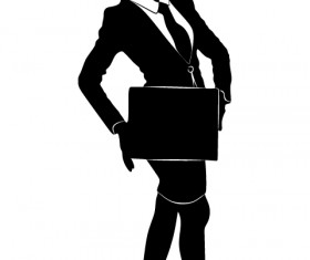 Professional Women vector silhouettes set 24