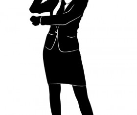 Professional Women vector silhouettes set 25