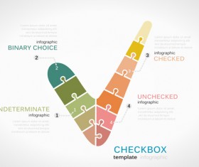 Puzzle infographics template vector 02
