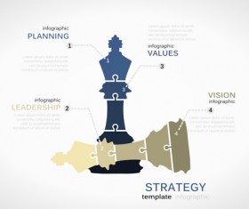 Puzzle infographics template vector 04