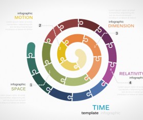 Puzzle infographics template vector 12