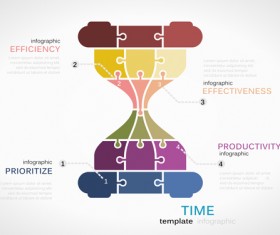 Puzzle infographics template vector 13