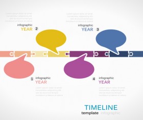 Puzzle infographics template vector 14