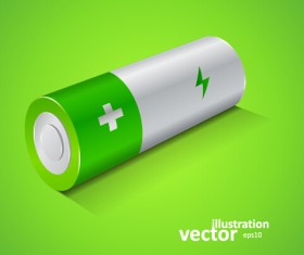 Realistic battery vector material set 01