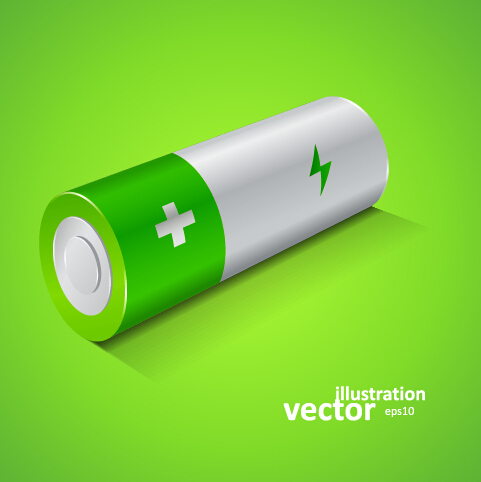Realistic battery vector material set 01