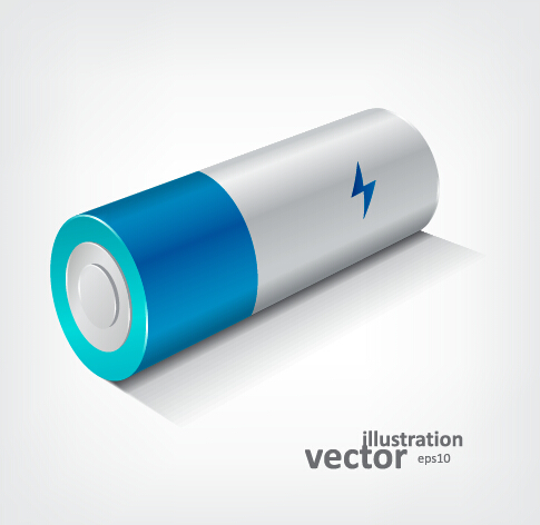 Realistic battery vector material set 02