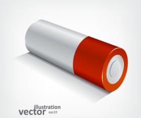 Realistic battery vector material set 03
