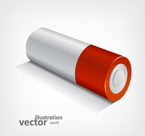 Realistic battery vector material set 03