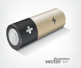 Realistic battery vector material set 04