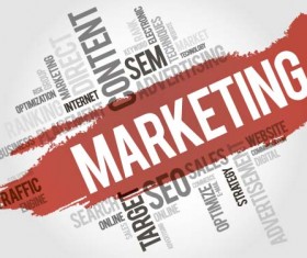 Red brushes with alphabet background vector 06