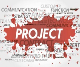 Red brushes with alphabet background vector 09