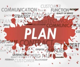 Red brushes with alphabet background vector 10