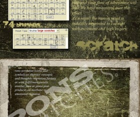 Retro scratches Photoshop brushes