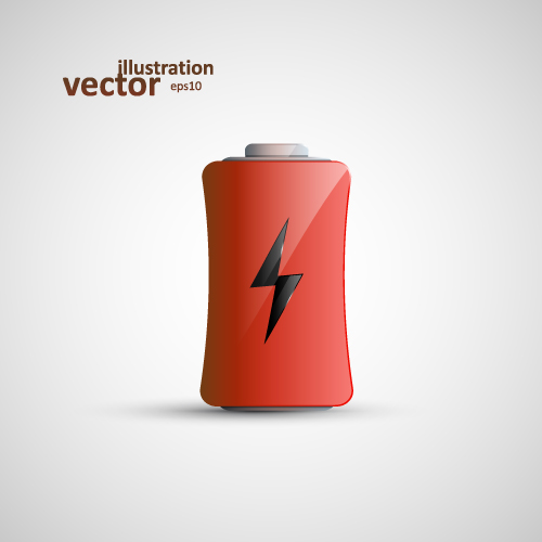 Shining battery vector illustration 03