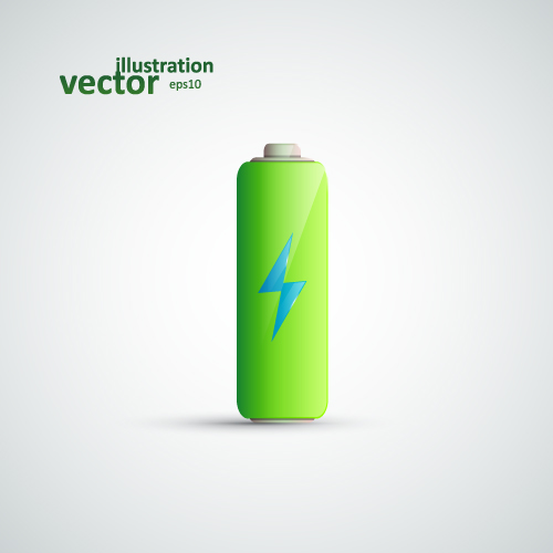 Shining battery vector illustration 04