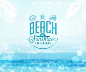 Sunshine sea holiday background vector